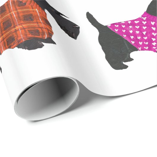 Schotse Terriers in Sweaters Cadeaupapier (Rol Hoek)