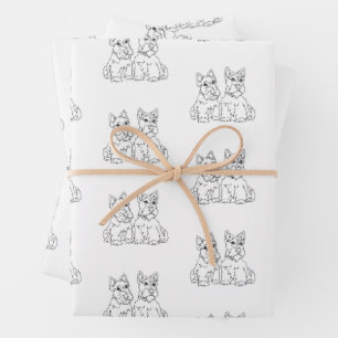Schotse Terriërs Inpakpapier Vel