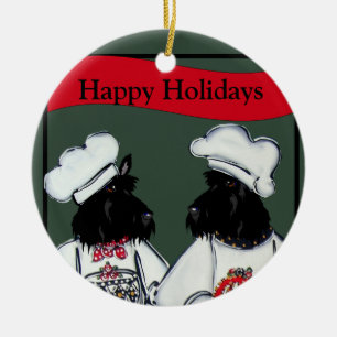 Schotse Terriers Keramisch Ornament