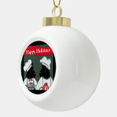 Schotse Terriërs Keramische Bal Ornament (Rechts)