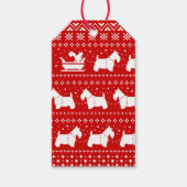 Schotse Terriers Kerst Sleigh vakantie vanaf Cadeaulabel (Voorkant)