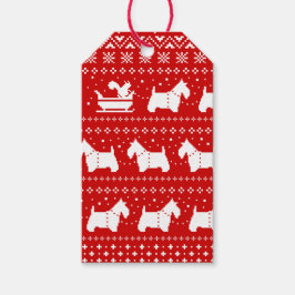 Schotse Terriers Kerst Sleigh vakantie vanaf Cadeaulabel