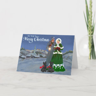 Schotse Terriërs Kerstlied Feestdagen Kaart