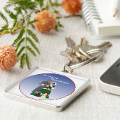 Schotse Terriërs Kerstliederen Sleutelhanger (Zijkant)