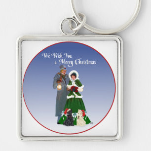 Schotse Terriërs Kerstliederen Sleutelhanger