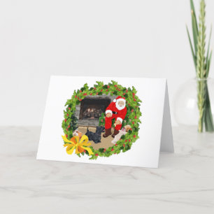 Schotse terriërs met Kerst Feestdagen Kaart