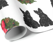 Schotse Terriërs met Kerstkrans Cadeaupapier (Rol Hoek)