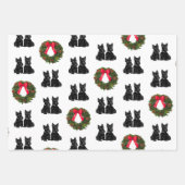 Schotse Terriers met Kerstkrans Inpakpapier Vel (Voorkant)