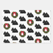 Schotse Terriers met Kerstkrans Inpakpapier Vel (Voorkant 3)
