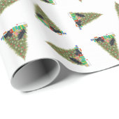 Schotse Terriërs met Kerstmis Cadeaupapier (Rol Hoek)