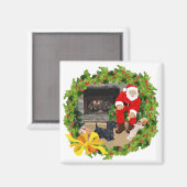Schotse terriërs met Kerstmis Magneet (Voorkant / Achterkant)