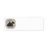 Schotse Terriers met Thistles Etiket (Voorkant)