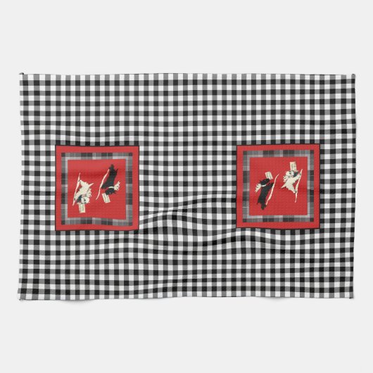  Schotse Terriers Scottie Dogs Christmas Theedoek (Horizontaal)