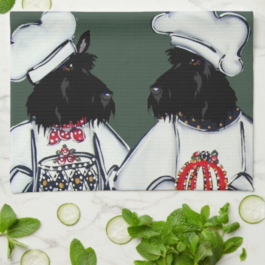 Schotse Terriers Theedoek (Gevouwen)