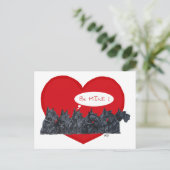 Schotse Terriërs Valentijn Feestdagenkaart (Staand voorkant)