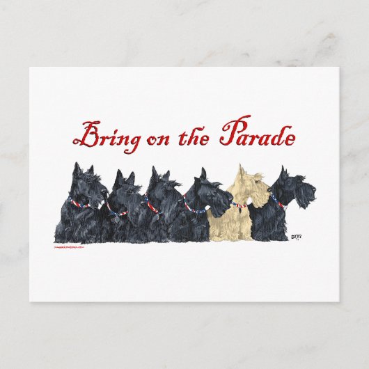 Schotse Terriers voor zwart en Wheaten Briefkaart (Voorkant)