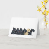 Schotse Terriers voor zwart en Wheaten Kaart (Gele Bloem)