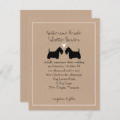 Schotse Terriers Wedding Invitation Kaart (Voorkant / Achterkant)