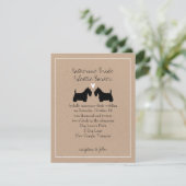 Schotse Terriers Wedding Invitation Kaart (Staand voorkant)