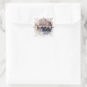 Schotse Terriërs Winter Ekster Vierkante Sticker (Tas)