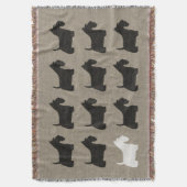 Schotse terriërs | Zwarte en witte Scottie honden Deken (Voorkant Verticaal)