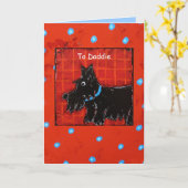 Schotse thema Vaderdag kaart (Gele Bloem)