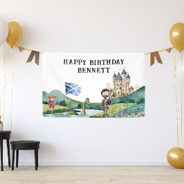 Schotse Thema Verjaardagsfeest Verwelkomingsbanner Spandoek