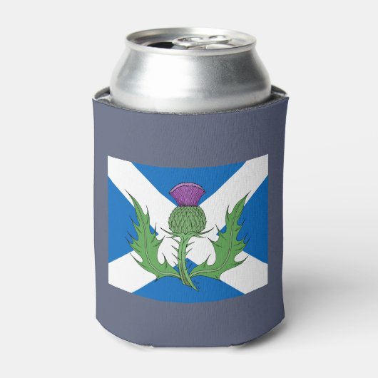 Schotse Thistle en Saltire Blikjeskoeler (Blikje Voorkant)