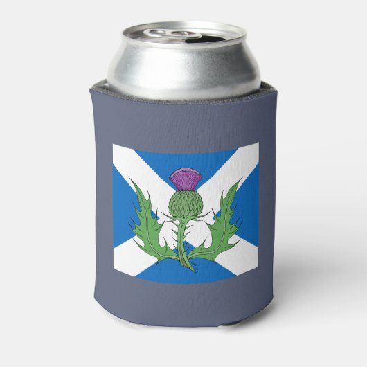 Schotse Thistle en Saltire Blikjeskoeler (Blikje Achterkant)