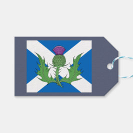 Schotse Thistle en Saltire Cadeaulabel