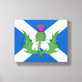 Schotse Thistle en Saltire Canvas Afdruk (Voorkant)