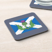 Schotse Thistle en Saltire Drankjes Onderzetter (Linkerzijde)