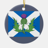 Schotse Thistle en Saltire Keramisch Ornament (Voorkant)