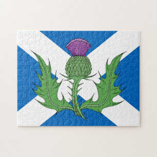Schotse Thistle en Saltire Legpuzzel