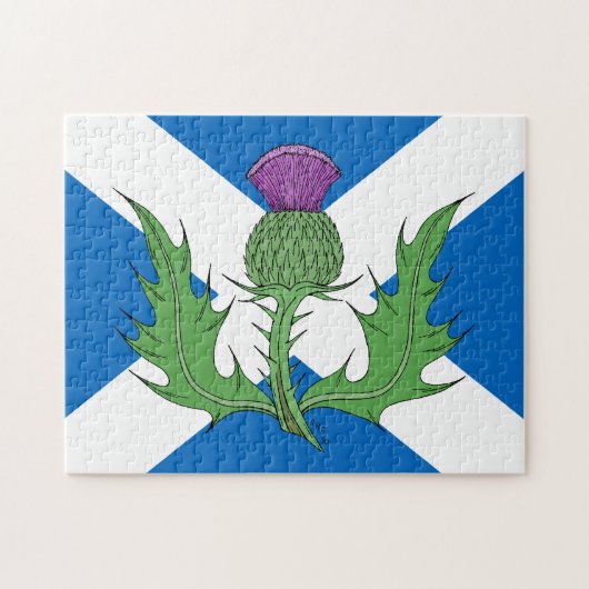 Schotse Thistle en Saltire Legpuzzel (Horizontaal)