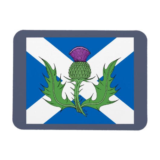 Schotse Thistle en Saltire Magneet (Horizontaal)