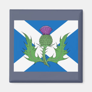 Schotse Thistle en Saltire Magneet