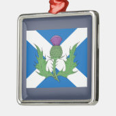 Schotse Thistle en Saltire Metalen Ornament (Links)
