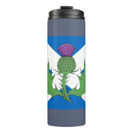 Schotse Thistle en Saltire Thermosbeker