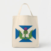 Schotse Thistle en Saltire Tote Bag (Voorkant)