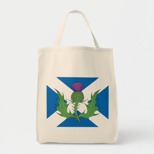 Schotse Thistle en Saltire Tote Bag (Voorkant)