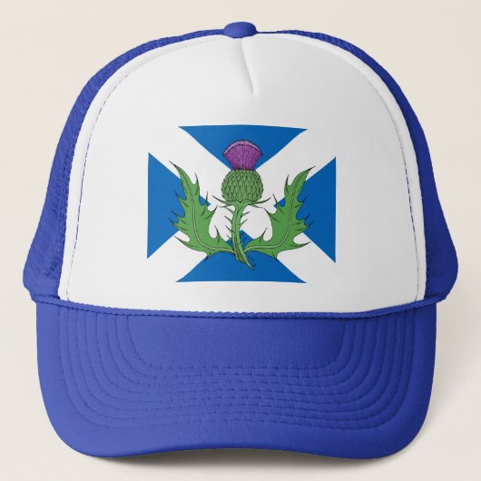 Schotse Thistle en Saltire Trucker Pet (Voorkant)
