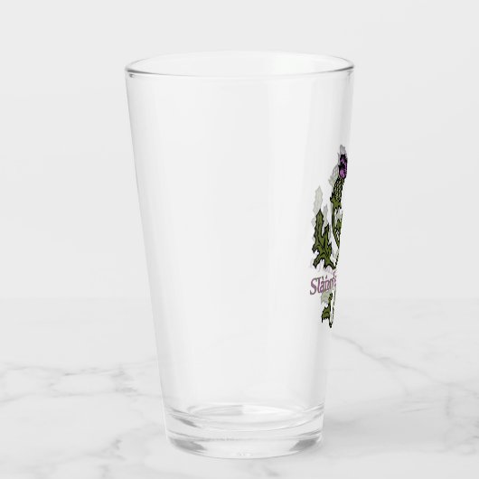 Schotse Thistle en Schots-Gaelic Toast Glas (Rechts)