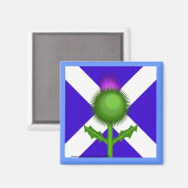 Schotse Thistle en vlag Magneet (Voorkant / Achterkant)