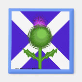 Schotse Thistle en vlag Magneet (Voorkant)