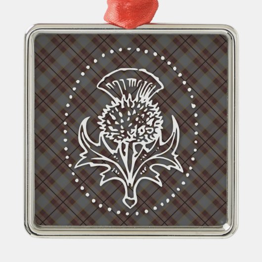 Schotse Thistle Square Ornament (Voorkant)