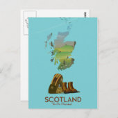 Schotse  trekkaart poster briefkaart (Voorkant / Achterkant)