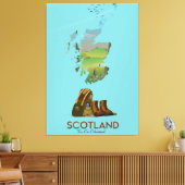 Schotse trekkaart poster canvas afdruk (Insitu (Woonkamer))