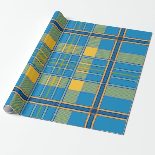 schotse vacht tartan verpakkingspapier cadeaupapier (Uitgerold)