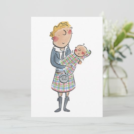 Schotse vader kaart (Staand voorkant)